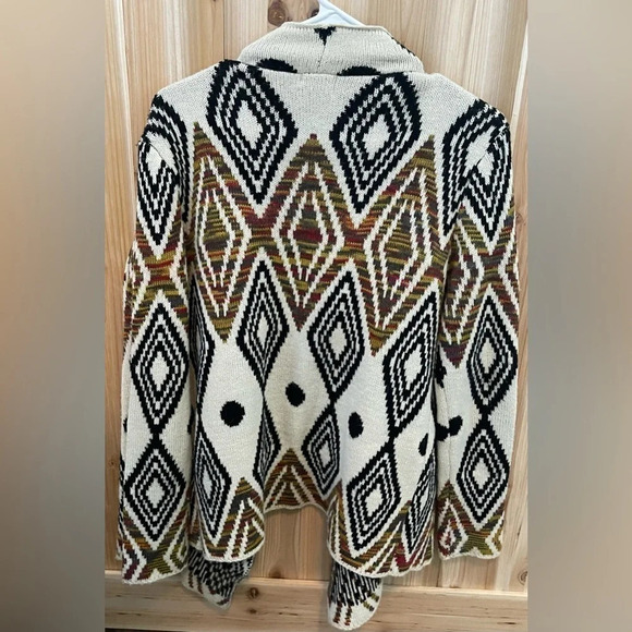 Mismash Multicolor Geometric Open Front Cardigan (Sz S) - Picture 2 of 6